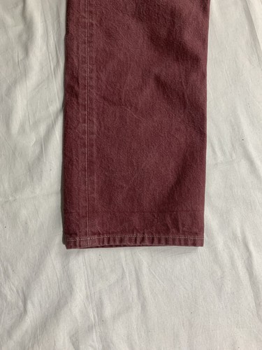 Levis 501 Red Denim Button Fly Jeans Sz 36x30 (Actual Meas 32x27) 100% Cotton - Picture 4 of 12
