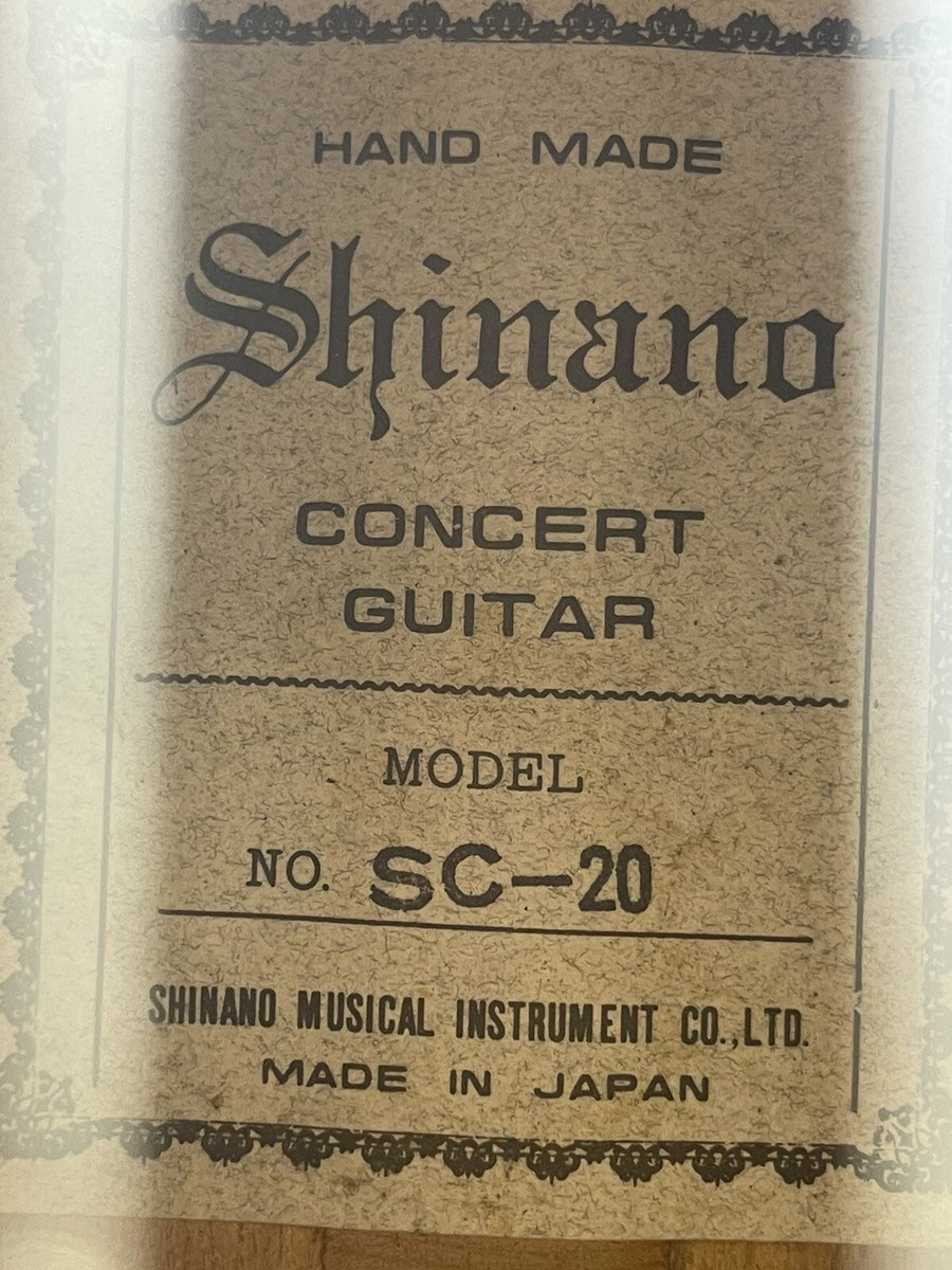 Shinano Concert Guitar Model SC-20 | eBay