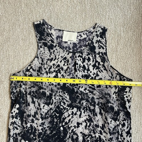 3.1 Phillip Lim Women Dress 6 Black White Silk Animal Print Shift Hi Low - Picture 12 of 23