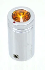 CB Radio Tune Knob for 1/4" Shaft Universal Fit Amber Jewel Chrome UP#21771 Each