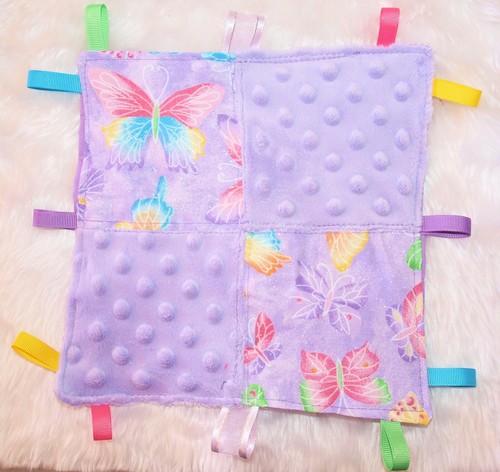 Baby Taggie | Taggy | Soft Toy | Sensory Blanket | Gift | Patchwork Butterfly CL - Picture 4 of 24