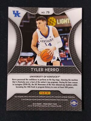 2019 Prizm Draft Picks TYLER HERRO RC #79 Kentucky University