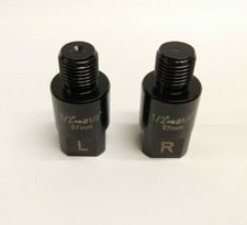 NEW Bicycle Pedal Extender Black 27mm Fits 1/2" Cranks  1/2" Bike Pedals