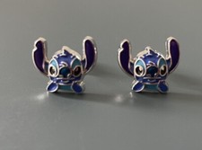 Lilo & Stitch Disney Movie Stitch Enamelled Metal Stud Earrings New In Pouch