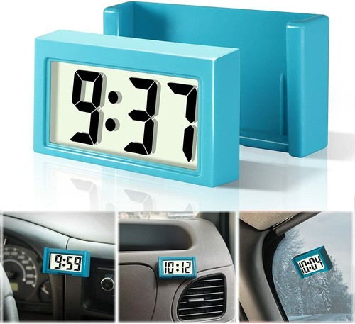 Car Dashboard Digital Clock - Vehicle Adhesive Clock with Jumbo LCD Time - Picture 12 of 13