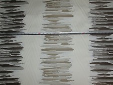 Tissu rideau rayé brodé Ashley Wilde Ikat beige pierre 'Serene', 3,0 mt