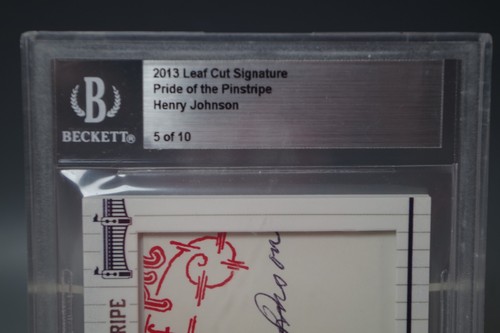 HENRY JOHNSON 2013 HOJA ORGULLO DE LA RAYA BECKETT AUTÓGRAFO CALIFICADO - Imagen 2 de 3