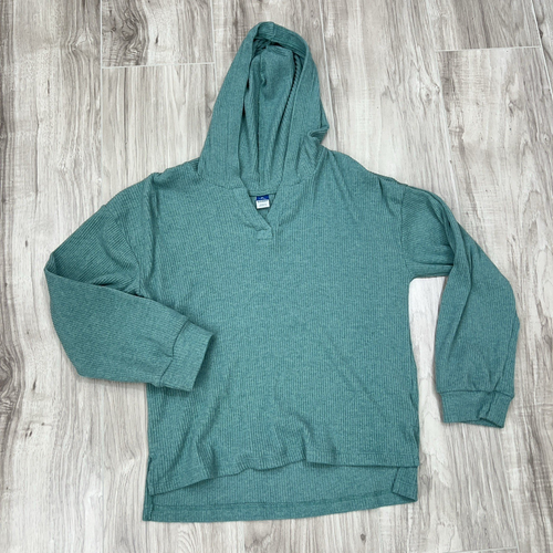 Old Navy Hooded Sweater Girls XL (14-16) Green Cotton Stretch Long Sleeve