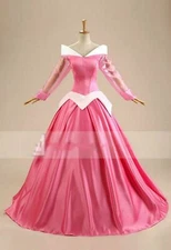 Adult Aurora Dress Sleeping Beauty Luxury Cosplay Costume Princess Ball Gown