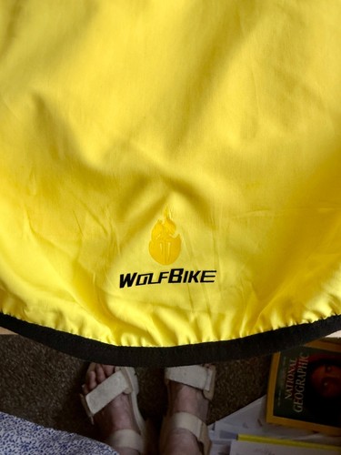WOLFBIKE cycling jacket windbreaker size L yellow reflective outdoor - Picture 12 of 14