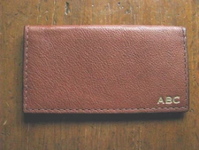 New Brown Cowhide Checkbook Cover Made in USA