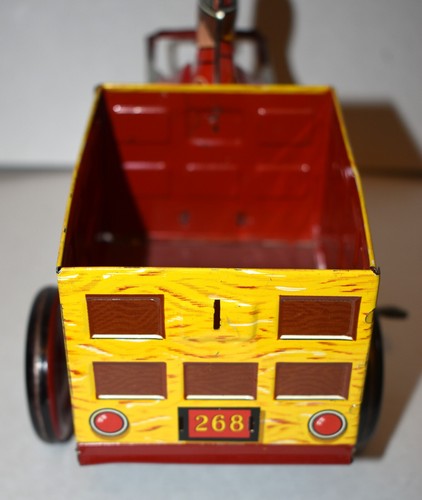 Vintage Windup Marx Pressed Steel Speed Boy Cycle Delivery Motorcycle Toy - Picture 4 of 8