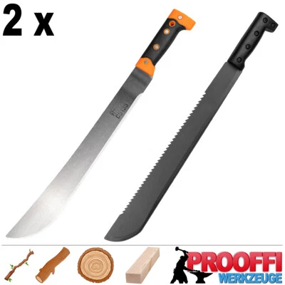 2 x Machete Buschmesser Hackmesser Camping Hausmesser Jagdmesser 600 mm C9135+37
