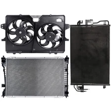 Electric Radiator Condenser Cooling Fan Kit For 2008-12 Ford Escape 3.0L 2968CC