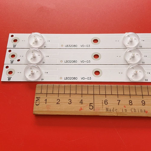 3 Stück LED Streifen für PHILIPS 32PH55302 32PFT5501 32PHH4100 32PHH4200 LB32080 V0-00 - Bild 9 von 9