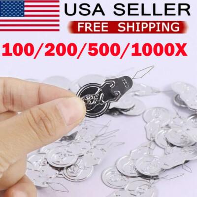 100/200/500/1000x Needle Threader Sewing Tool Thread Wire Insertion Hand Machine