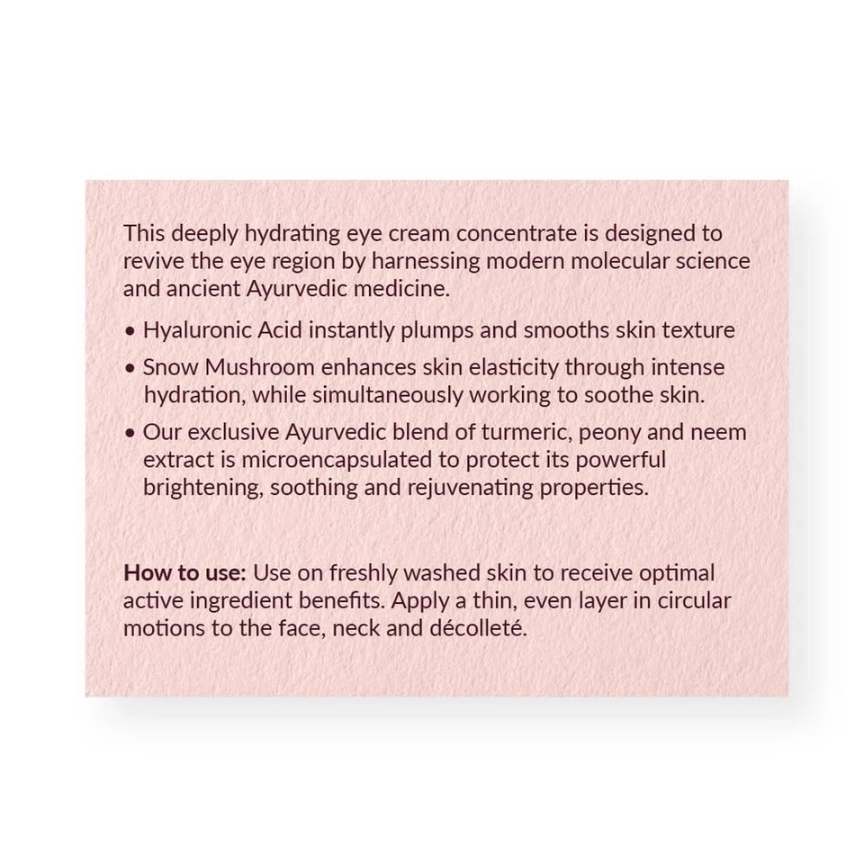 Crema hidratante AVYA Hydroveda (1,7 oz) - Cuidado avanzado de la piel ayurvédico/hialurónico A... Foto 2 de 4