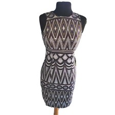 H&M bodycon fitted Sleeveless dress sz Small colorful open back