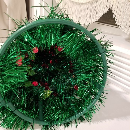 Vintage 18" Christmas Tree with Green Garland - Picture 4 of 4
