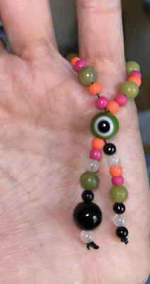 Protective Charm All-Seeing/Evil Eye Fidget Toy Pretty Fancy Tassel Crystals