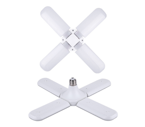 LED Garage Light Work Lights Cold White 48W/60W B22/E27 Fixture Deformable Lamp - Picture 4 of 12