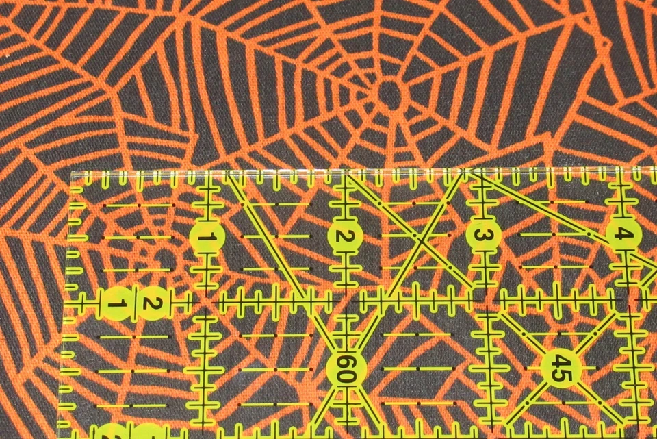 Tela Country 100% Algodón Yardage Halloween Naranja Araña Telas en Negro Foto 4 de 4