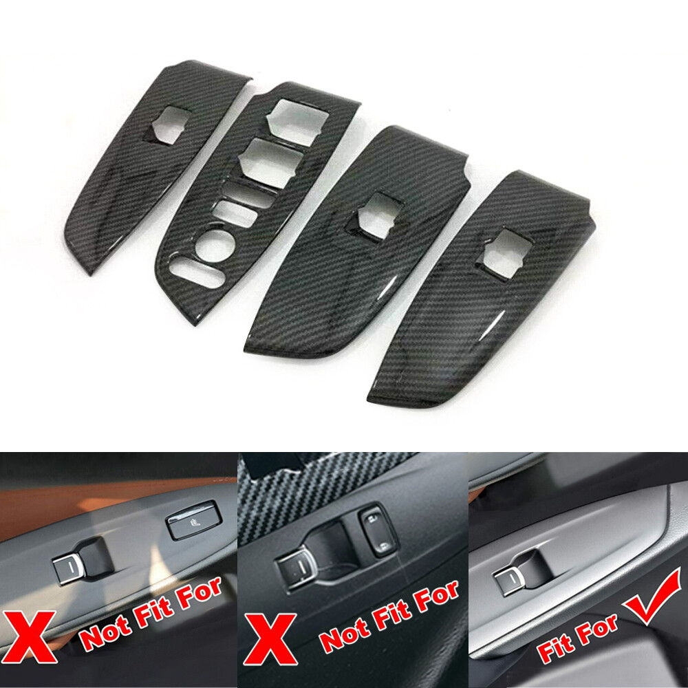 For Honda Accord 2018-22 Carbon Fiber Window Switch Panel Cover Trim Accessories
