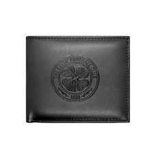 Image of Celtic FC Mens Wallet Leather Embossed Crest OFFICIAL Football Gift