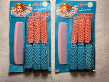 Vintage 60 s. 2 Sets All In One Hair Curlers. Brand New.