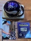 Brett Favre Signed Minnesota Vikings Mini Helmet FAVRE #4 COA RARE