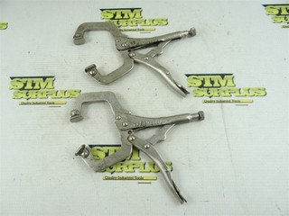 PAIR OF PITTSBURG 6" LOCKING C CLAMP PLIERS