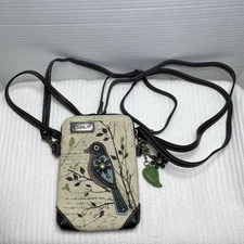 CHALA Bird Safari Canvas Crossbody Cell Phone Purse Adjustable Strap Sand