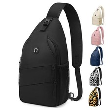 Crossbody Bags for Women Men Trendy Sling Bag Bakpack Casual Chest Medium Black