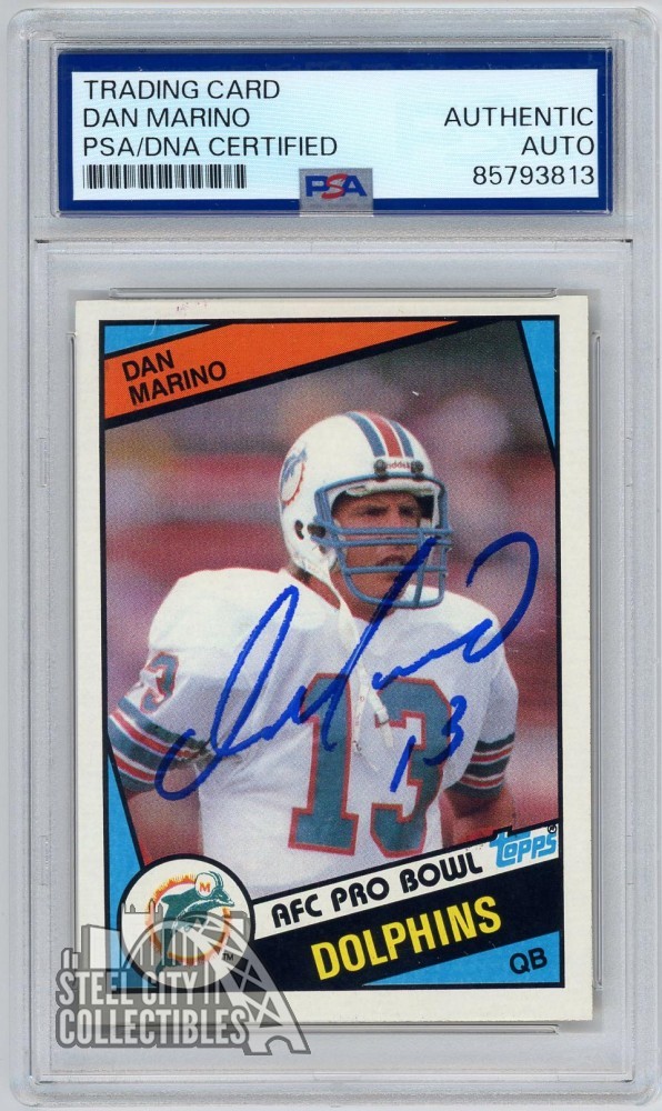 Dan Marino 1984 Topps Rookie Autograph Card #123 PSA/DNA Authentic (813)