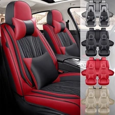 For Acura Car Seat Covers Leather Front Rear Full Set 5-Seats Protectors Cushion