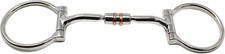 D-Ring Stainless Steel Mouth Comfort Snaffle Horse Bit Copper Rollers