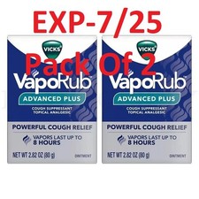 Vicks VapoRub Advanced Plus Ointment, 2.82 oz Pack Of 2 SEE PIC 4 DATE