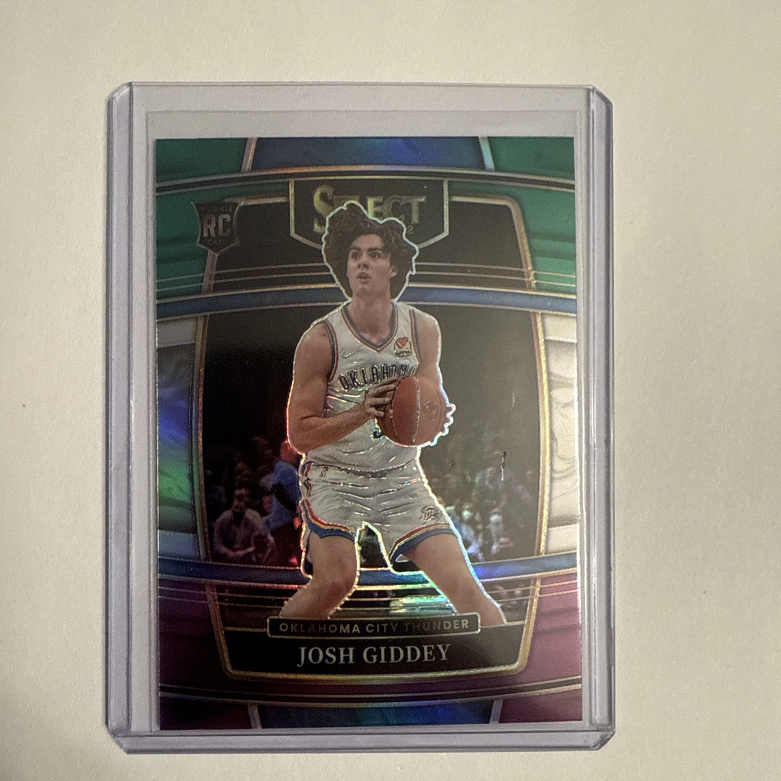2021-22 Panini Select #58 Josh Giddey Green White Purple Prizm RC Rookie