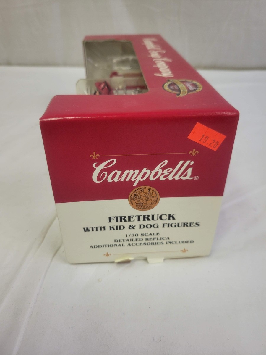 1996 ERTL Vintage Campbell's Soup Fire Truck with Kid & Dog