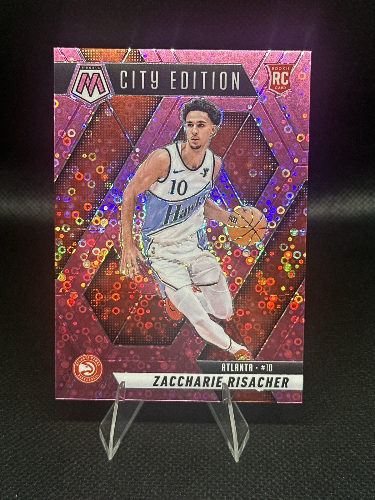 ZACCHARIE RISACHER 2024-25 MOSAIC CITY ROOKIE PINK FAST BREAK RC /20 #274