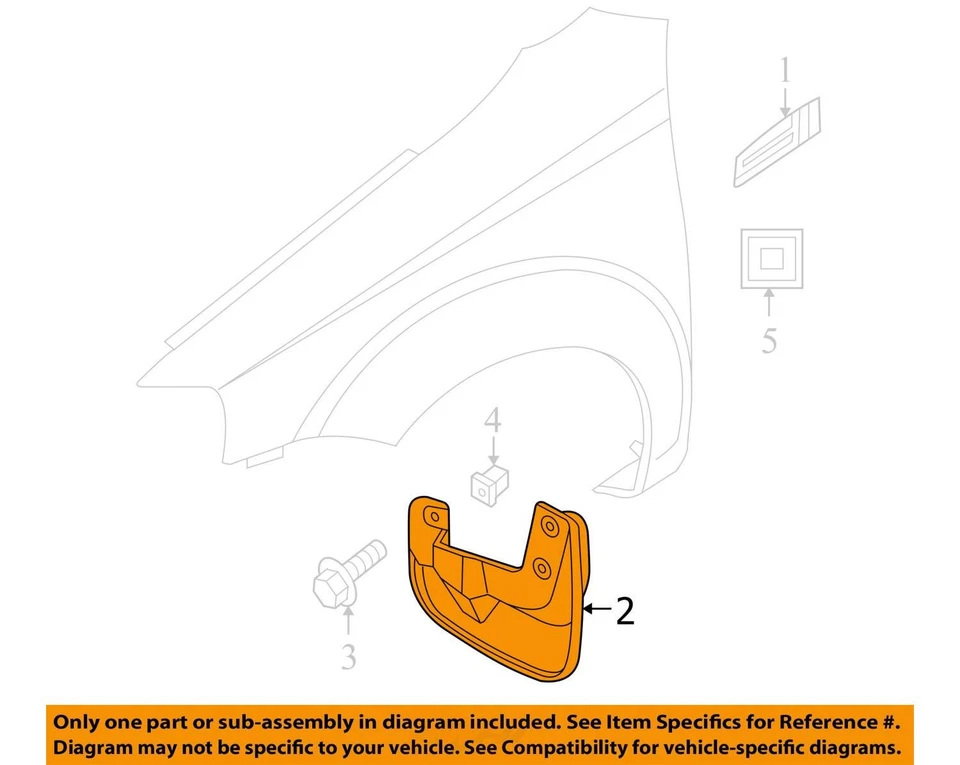 2009-2011 CHEVROLET PONTIAC AVEO5 G3 GUARD F FDR БРЫЗГОВИК 96808317 - НОВЫЙ OEM - Изображение 3 из 4