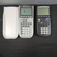 Lot of 2 Texas Instruments Calculators TI-84 and TI-83 Graphing Calculators