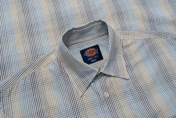 Men Dickies Shirt Turquoise Polyester 36 / S / 44