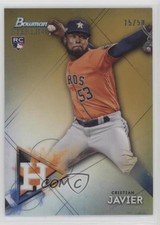 2021 Bowman Sterling Rookies Gold Refractor 15/50 Cristian Javier #BSR-71 0hj0