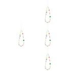  4 pièces cordon de perles couleur contrastante Miss bracelet de téléphone breloque pendentif mobile