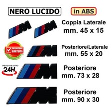 Stemma logo M Sport 3D Nero Lucido compatibile BMW fregio adesivo ABS 4 modelli