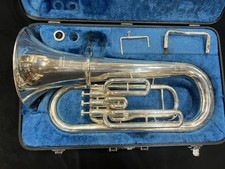 YAMAHA YEP-201M Convertible Marching Bb Euphonium Silver Used with Hard Case