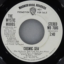 THE MYSTIC MOODS Cosmic Sea WARNER WB 7686 VG+ 45 RPM 1973 Psychedelic 7" Rock