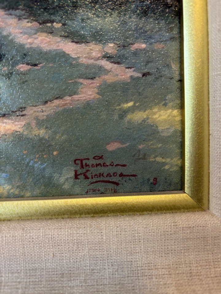 Thomas Kinkade Lamplight Village Signed Numbered by Artist Lithograph on Canvas - Image 2 of 4