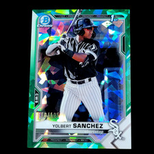 2021 Bowman Sapphire Edition - Chrome Prospects Yolbert Sanchez #BCP-40 Green...